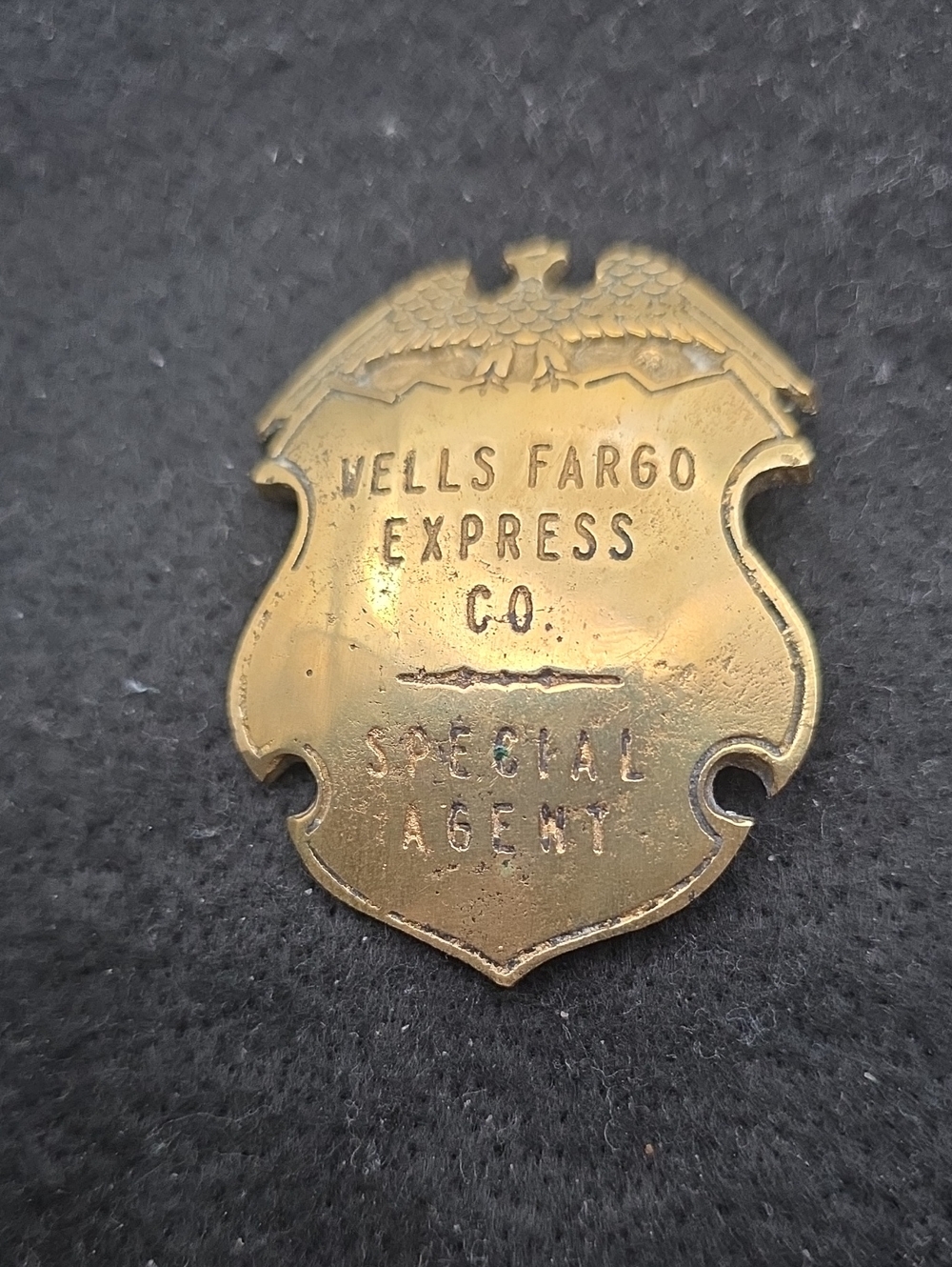 Express Co. Special Agent Brass Badge - Gold